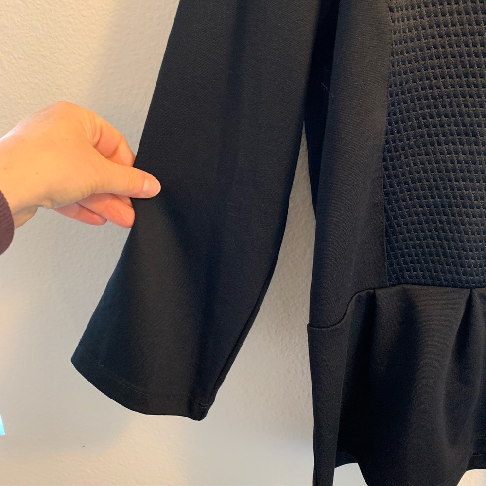 Halogen Mixed Material Zip Back Ruffle Shirt L - Picture 7 of 11